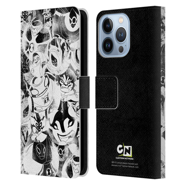 Ben 10: Ultimate Alien Graphics Ultimate Forms Leather Book Wallet Case Cover For Apple iPhone 13 Pro