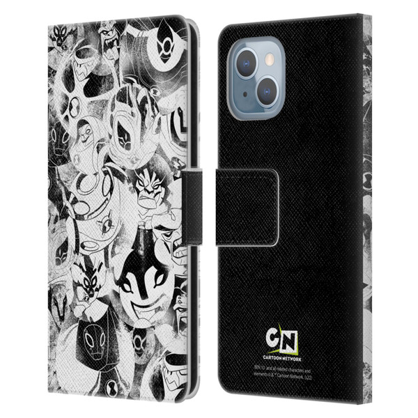 Ben 10: Ultimate Alien Graphics Ultimate Forms Leather Book Wallet Case Cover For Apple iPhone 14