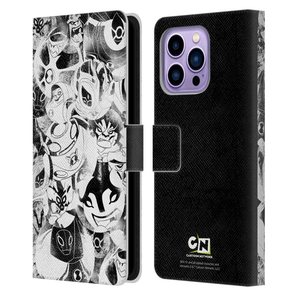 Ben 10: Ultimate Alien Graphics Ultimate Forms Leather Book Wallet Case Cover For Apple iPhone 14 Pro Max