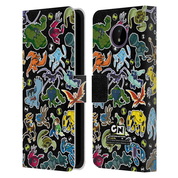 Ben 10: Ultimate Alien Graphics Alien Pattern Leather Book Wallet Case Cover For Nokia C10 / C20