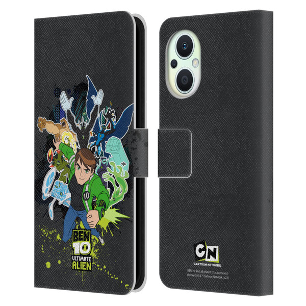Ben 10: Ultimate Alien Graphics Character Art Leather Book Wallet Case Cover For OPPO Reno8 Lite