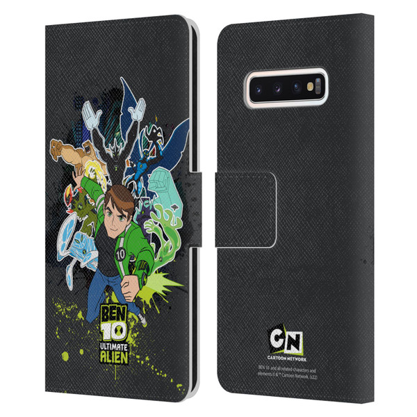 Ben 10: Ultimate Alien Graphics Character Art Leather Book Wallet Case Cover For Samsung Galaxy S10