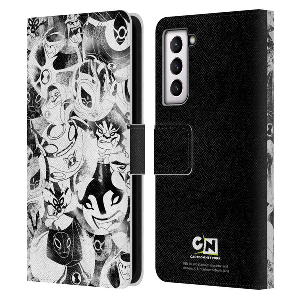 Ben 10: Ultimate Alien Graphics Ultimate Forms Leather Book Wallet Case Cover For Samsung Galaxy S21 5G