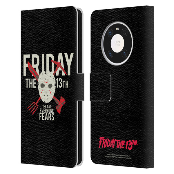 Friday the 13th 1980 Graphics The Day Everyone Fears Leather Book Wallet Case Cover For Huawei Mate 40 Pro 5G