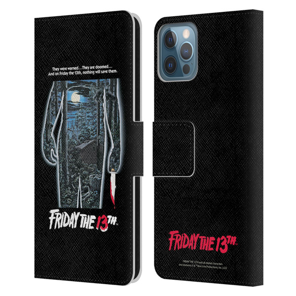 Friday the 13th 1980 Graphics Poster Leather Book Wallet Case Cover For Apple iPhone 12 / iPhone 12 Pro
