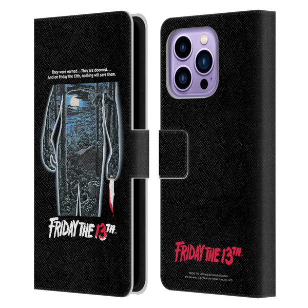 Friday the 13th 1980 Graphics Poster Leather Book Wallet Case Cover For Apple iPhone 14 Pro Max