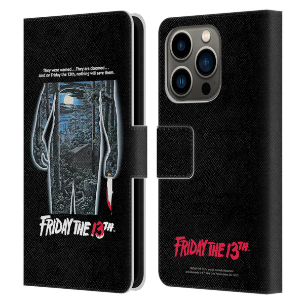 Friday the 13th 1980 Graphics Poster Leather Book Wallet Case Cover For Apple iPhone 14 Pro