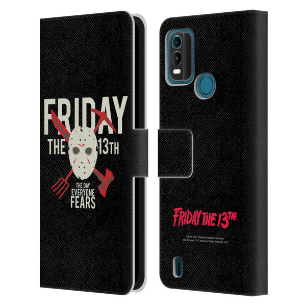 Friday the 13th 1980 Graphics The Day Everyone Fears Leather Book Wallet Case Cover For Nokia G11 Plus