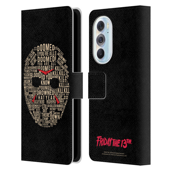 Friday the 13th 1980 Graphics Typography Leather Book Wallet Case Cover For Motorola Edge X30