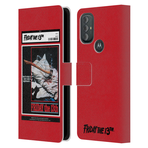 Friday the 13th 1980 Graphics Poster 2 Leather Book Wallet Case Cover For Motorola Moto G10 / Moto G20 / Moto G30