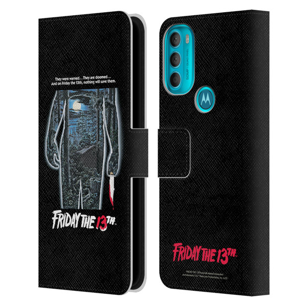 Friday the 13th 1980 Graphics Poster Leather Book Wallet Case Cover For Motorola Moto G71 5G
