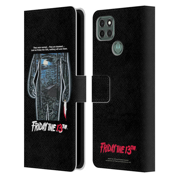 Friday the 13th 1980 Graphics Poster Leather Book Wallet Case Cover For Motorola Moto G9 Power
