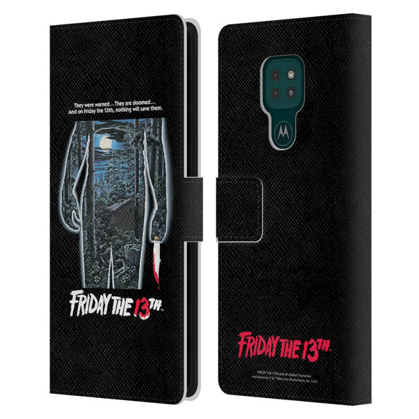Friday the 13th 1980 Graphics Poster Leather Book Wallet Case Cover For Motorola Moto G9 Play