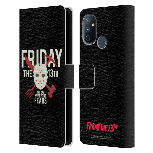 Friday the 13th 1980 Graphics The Day Everyone Fears Leather Book Wallet Case Cover For OnePlus Nord N100