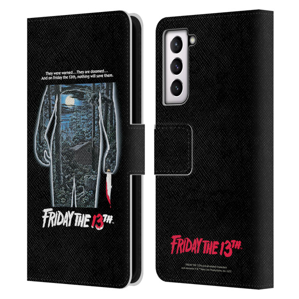 Friday the 13th 1980 Graphics Poster Leather Book Wallet Case Cover For Samsung Galaxy S21 5G
