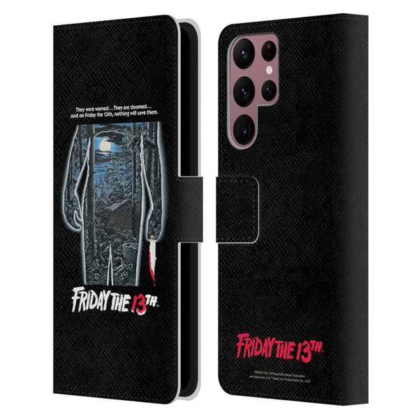 Friday the 13th 1980 Graphics Poster Leather Book Wallet Case Cover For Samsung Galaxy S22 Ultra 5G