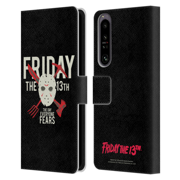 Friday the 13th 1980 Graphics The Day Everyone Fears Leather Book Wallet Case Cover For Sony Xperia 1 IV
