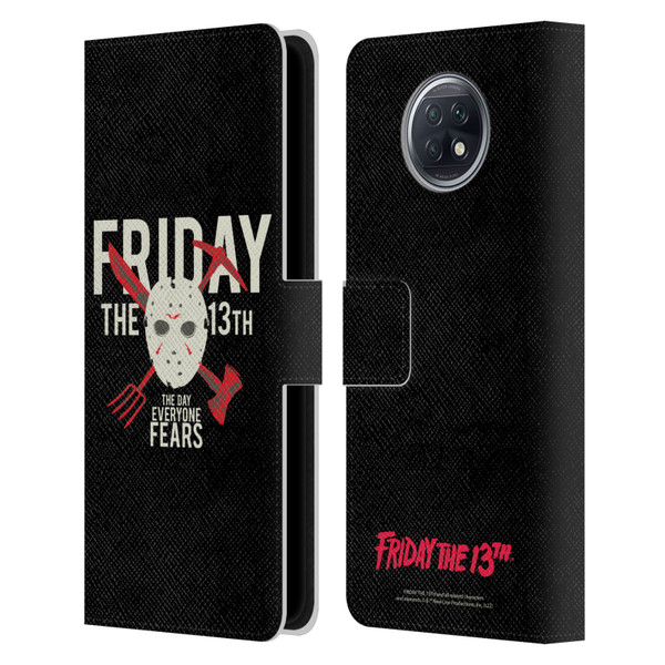 Friday the 13th 1980 Graphics The Day Everyone Fears Leather Book Wallet Case Cover For Xiaomi Redmi Note 9T 5G