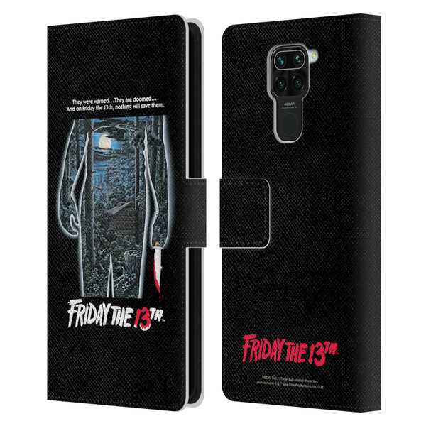 Friday the 13th 1980 Graphics Poster Leather Book Wallet Case Cover For Xiaomi Redmi Note 9 / Redmi 10X 4G