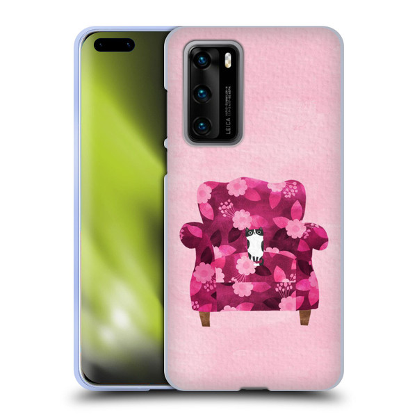 Planet Cat Arm Chair Raspberry Chair Cat Soft Gel Case for Huawei P40 5G