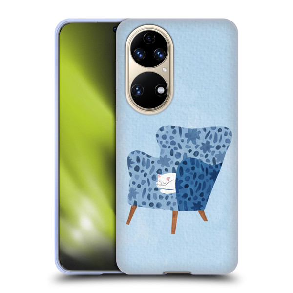 Planet Cat Arm Chair Cornflower Chair Cat Soft Gel Case for Huawei P50