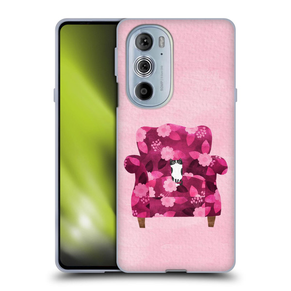 Planet Cat Arm Chair Raspberry Chair Cat Soft Gel Case for Motorola Edge X30