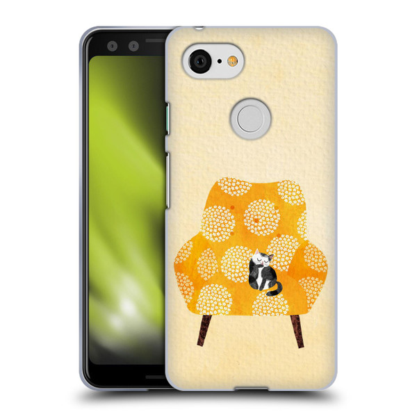 Planet Cat Arm Chair Honey Chair Cat Soft Gel Case for Google Pixel 3