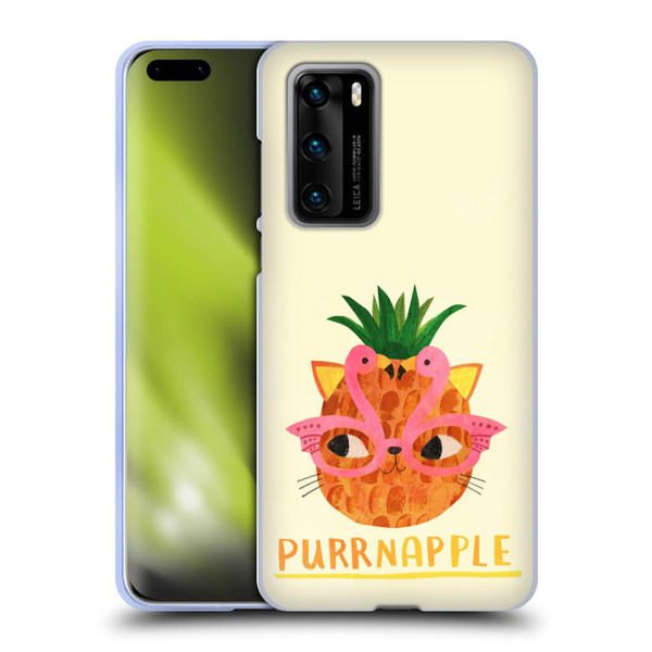 Planet Cat Puns Purrnapple Soft Gel Case for Huawei P40 5G