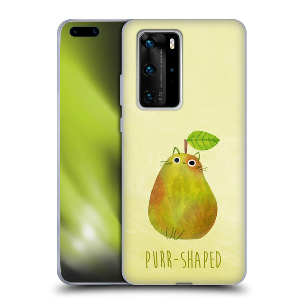 Planet Cat Puns Purr-shaped Soft Gel Case for Huawei P40 Pro / P40 Pro Plus 5G