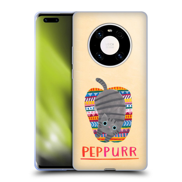 Planet Cat Puns Peppur Soft Gel Case for Huawei Mate 40 Pro 5G