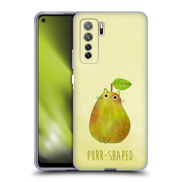 Planet Cat Puns Purr-shaped Soft Gel Case for Huawei Nova 7 SE/P40 Lite 5G