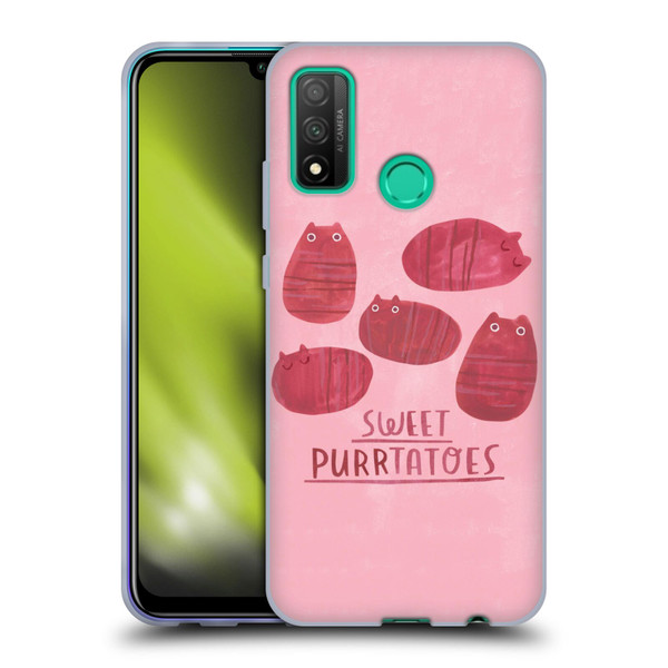 Planet Cat Puns Sweet Purrtatoes Soft Gel Case for Huawei P Smart (2020)