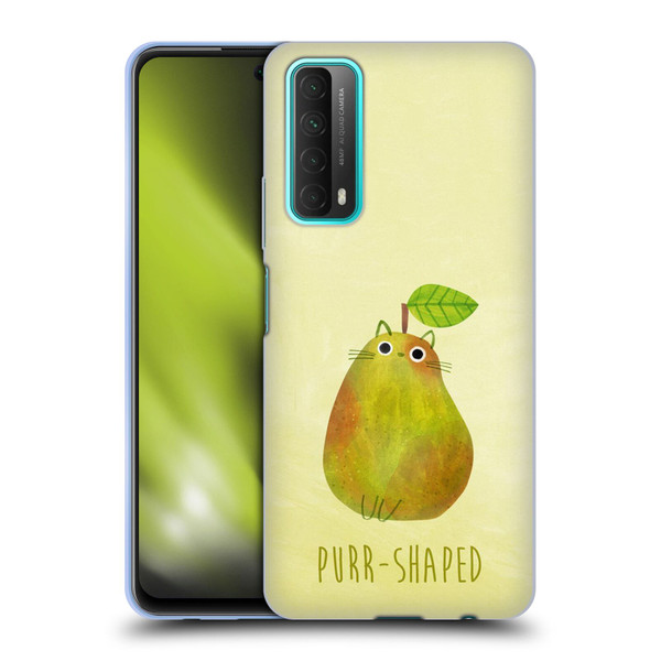 Planet Cat Puns Purr-shaped Soft Gel Case for Huawei P Smart (2021)