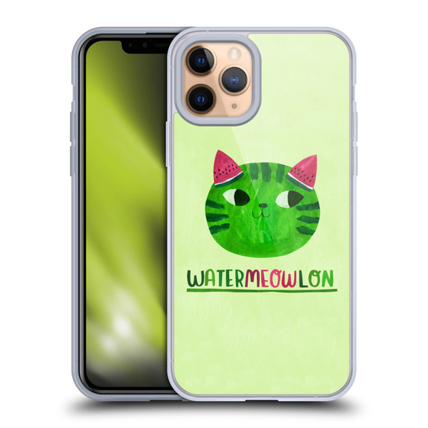 Planet Cat Puns Watermeowlon Soft Gel Case for Apple iPhone 11 Pro