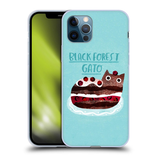 Planet Cat Puns Black Forest Gato Soft Gel Case for Apple iPhone 12 / iPhone 12 Pro