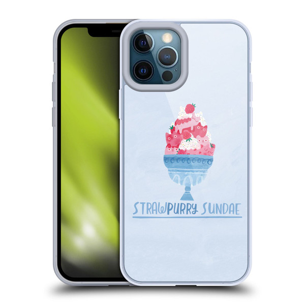 Planet Cat Puns Strawpurry Sundae Soft Gel Case for Apple iPhone 12 Pro Max