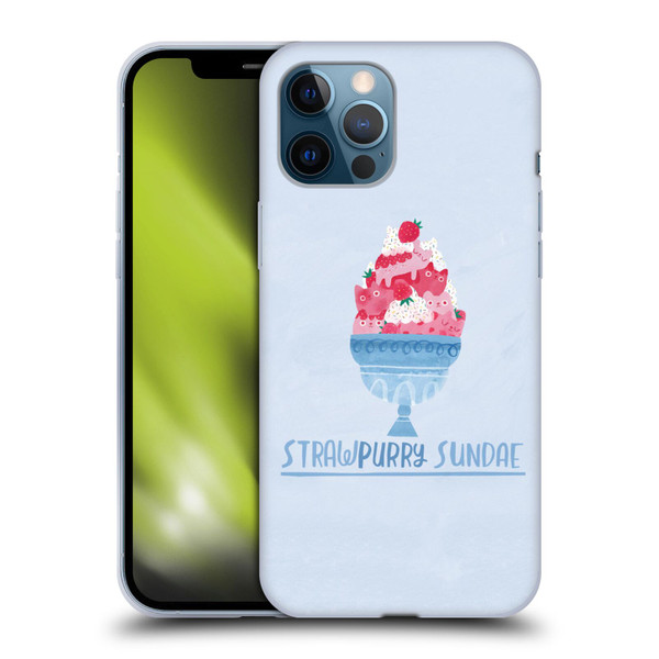 Planet Cat Puns Strawpurry Sundae Soft Gel Case for Apple iPhone 12 Pro Max