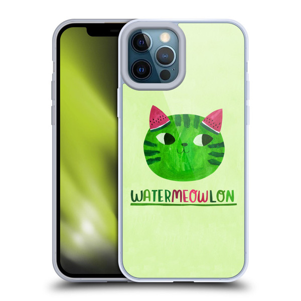 Planet Cat Puns Watermeowlon Soft Gel Case for Apple iPhone 12 Pro Max
