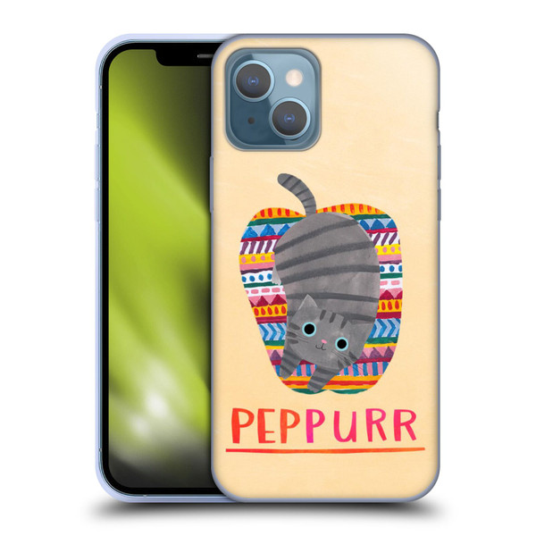 Planet Cat Puns Peppur Soft Gel Case for Apple iPhone 13