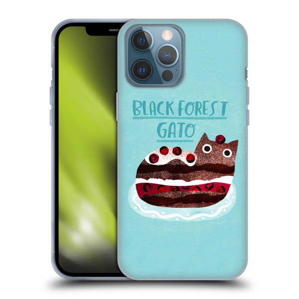 Planet Cat Puns Black Forest Gato Soft Gel Case for Apple iPhone 13 Pro Max