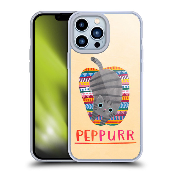 Planet Cat Puns Peppur Soft Gel Case for Apple iPhone 13 Pro Max