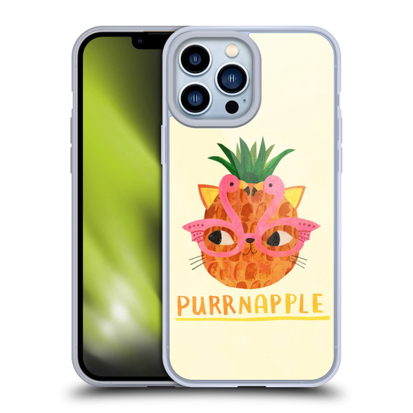 Planet Cat Puns Purrnapple Soft Gel Case for Apple iPhone 13 Pro Max
