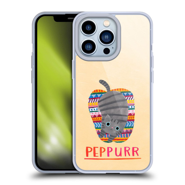 Planet Cat Puns Peppur Soft Gel Case for Apple iPhone 13 Pro