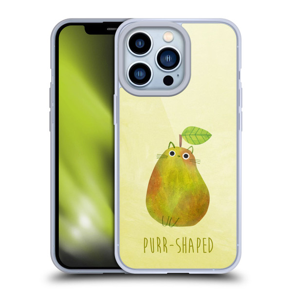 Planet Cat Puns Purr-shaped Soft Gel Case for Apple iPhone 13 Pro