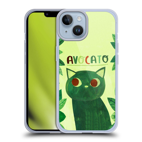 Planet Cat Puns Avocato Soft Gel Case for Apple iPhone 14