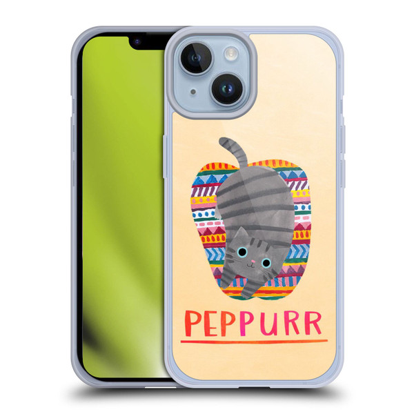 Planet Cat Puns Peppur Soft Gel Case for Apple iPhone 14