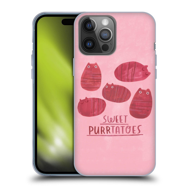 Planet Cat Puns Sweet Purrtatoes Soft Gel Case for Apple iPhone 14 Pro Max