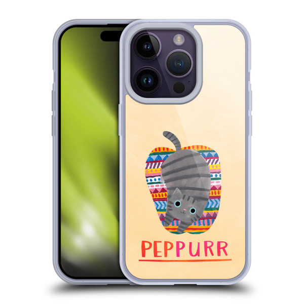 Planet Cat Puns Peppur Soft Gel Case for Apple iPhone 14 Pro