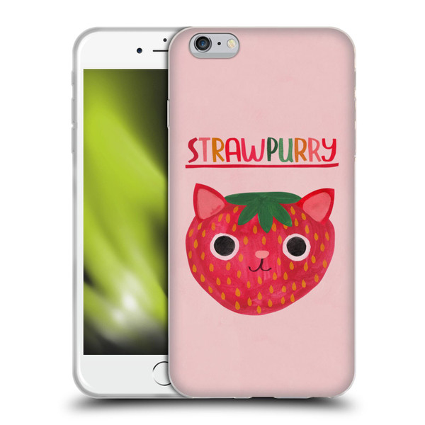 Planet Cat Puns Strawpurry Soft Gel Case for Apple iPhone 6 Plus / iPhone 6s Plus