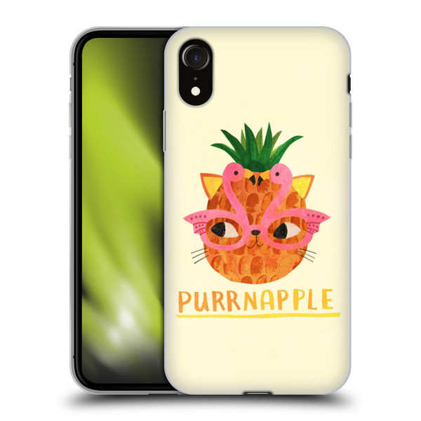 Planet Cat Puns Purrnapple Soft Gel Case for Apple iPhone XR